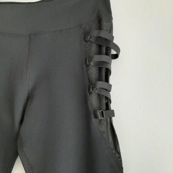 New - MOTION by COALITION Black Mesh-Side Leggings Sz S - Picture 9 of 16